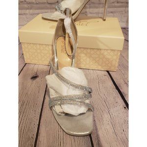 Jewel Badgley Mischka Naylor Strappy Evening Sandals, Size 10